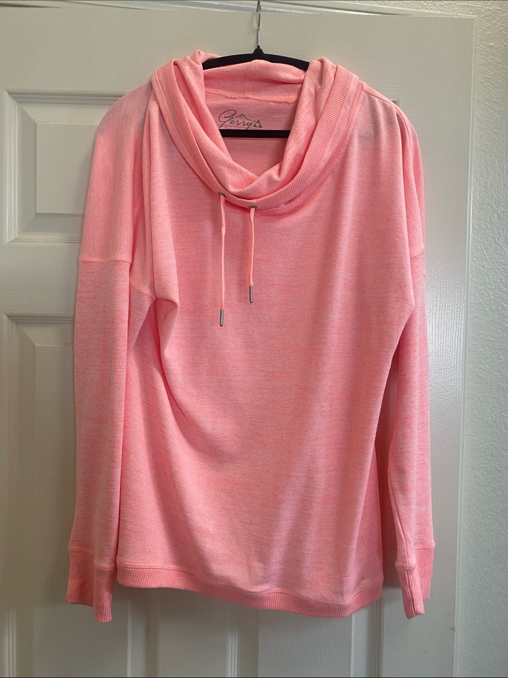 Gerry Weber Coral Pink Cowl Neck Drawstring Sweater